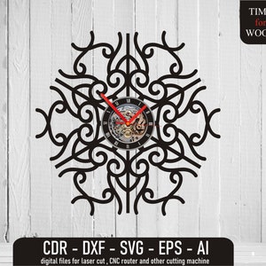 Original Vinyl Vector Clock Vinyl Clock svg Clock dxf Clock eps Vinyl Clock Vector Clock cdr Fancy Clock Files