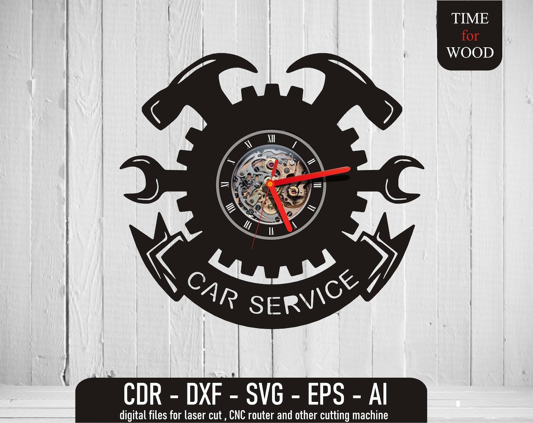 Car Service Vector Files Car Service Vinyl Clock File Car Service Svg ...
