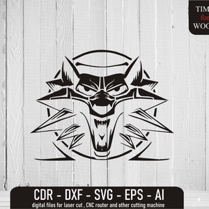 Wolf svg The Witcher Vector File The Witcher svg Instant Download Vector Witcher eps Wolf eps Wolf Vecor