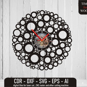 Wheel Clock svg Wheel Vinyl Clock Digital Files Round Wall Clock eps