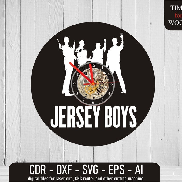 Jersey Boys Digital Files Jersey Boys Svg Jersey Boys Eps Jersey Boys Cdr Jersey Boys Clock File Broadway Musical Svg