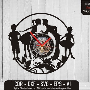 Family Wall Clock Vector Funny Family svg Family Vector Bundle Family Wall Decor svg