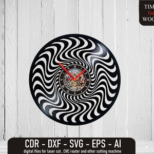 Optical Illusion Wheel Vector Optical Vortex svg Optical Vortex Clock Sphere Illusion Digital File Psychedelic Clock svg Psychedelic File