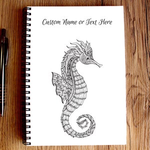 Seahorse Notebook A5 Diario personalizzato Seahorse Journal Nome Copertina personalizzata Blocco note personalizzato Diario di testo personalizzato Personal Notebook Kraft Paper