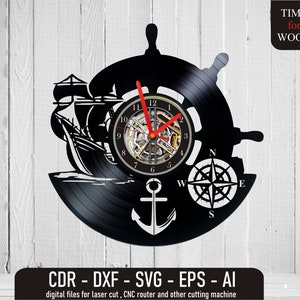 Ship Clock Vector Nautical Clock Design svg Nautical Vector Maritime Clock svg Yacht Vector Boat Clock Digital