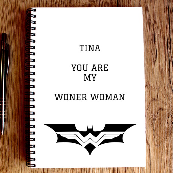 Wonder Woman Notebook A5 Persoonlijke Dagboek Gift Notebook voor Moeder persoonlijke notebook spiraal notitieblok 5 x 7 Journal met WW Gift Wonder Woman Sign