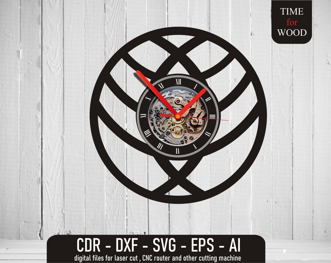Fancy Clock Svg Fanciful Clock Vector Vinyl Clock Digital File Wooden ...