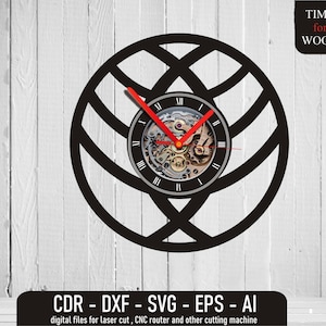 Fancy Clock svg Fanciful Clock Vector Vinyl Clock Digital File Wooden Clock dxf Wood Clock File