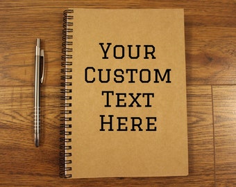 Eco Personalized Notebook A5 Custom Journal Custom Text Notebook Personal Diary Personal Scrapbook Custom Notebook for Gift Spiral Notebook