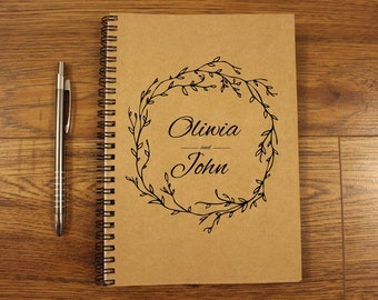 Couples Notebook Writing Notebook Custom journal a5 Names Diary Kraft Notepad Custom Notepad Couples Diary personal notepad 5 x 7