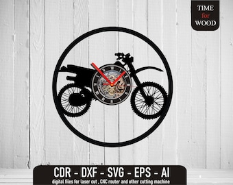 モーター付き時計 svg モーター時計 svg バイク時計ベクター バイクベクター オートバイ時計デジタルファイル オートバイベクター オートバイ svg