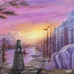 The Guardian Stones | 11x17 signed  Print | Skyrim Fan Art