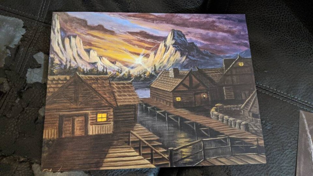 Riften Skyrim Fan Art 8.5x11 Signed Print Etsy