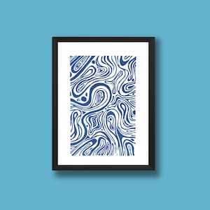 Liquide / Langue de Chat - Linogravure - Carte A5 et Marque-page