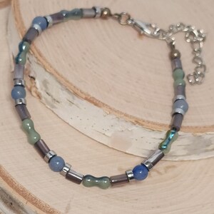 Czech Glass and Silver Bracelet