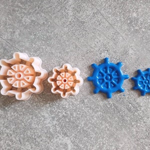 Ship’s Wheel Clay Cutter, Ocean polymer clay cutter