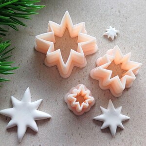 Christmas star clay cutter, Christmas clay cutters