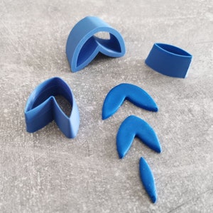 Polymer Clay Cutter Shape Dangly Three Tier Leaf, Set of Three Cutters