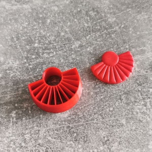 Half sun embossed polymer clay cutter