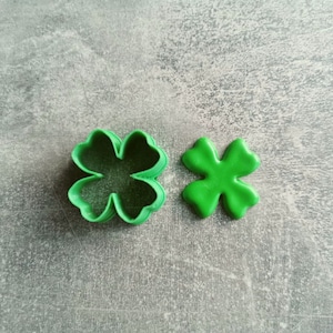 Four leaf clover clay cutter, St Patrick&#39;s day clay cutters, Polymer clay cutter