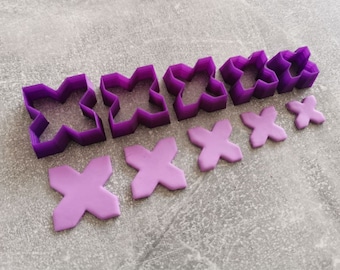 Polymer clay cutter, X shaped clay cutter