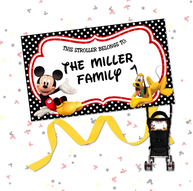 DIY Stroller Sign For Disney World Disneyland Identifiers Etsy