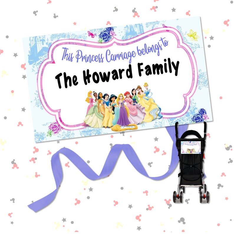 DIY Stroller Sign for Disney World Disneyland Identifiers - Etsy España