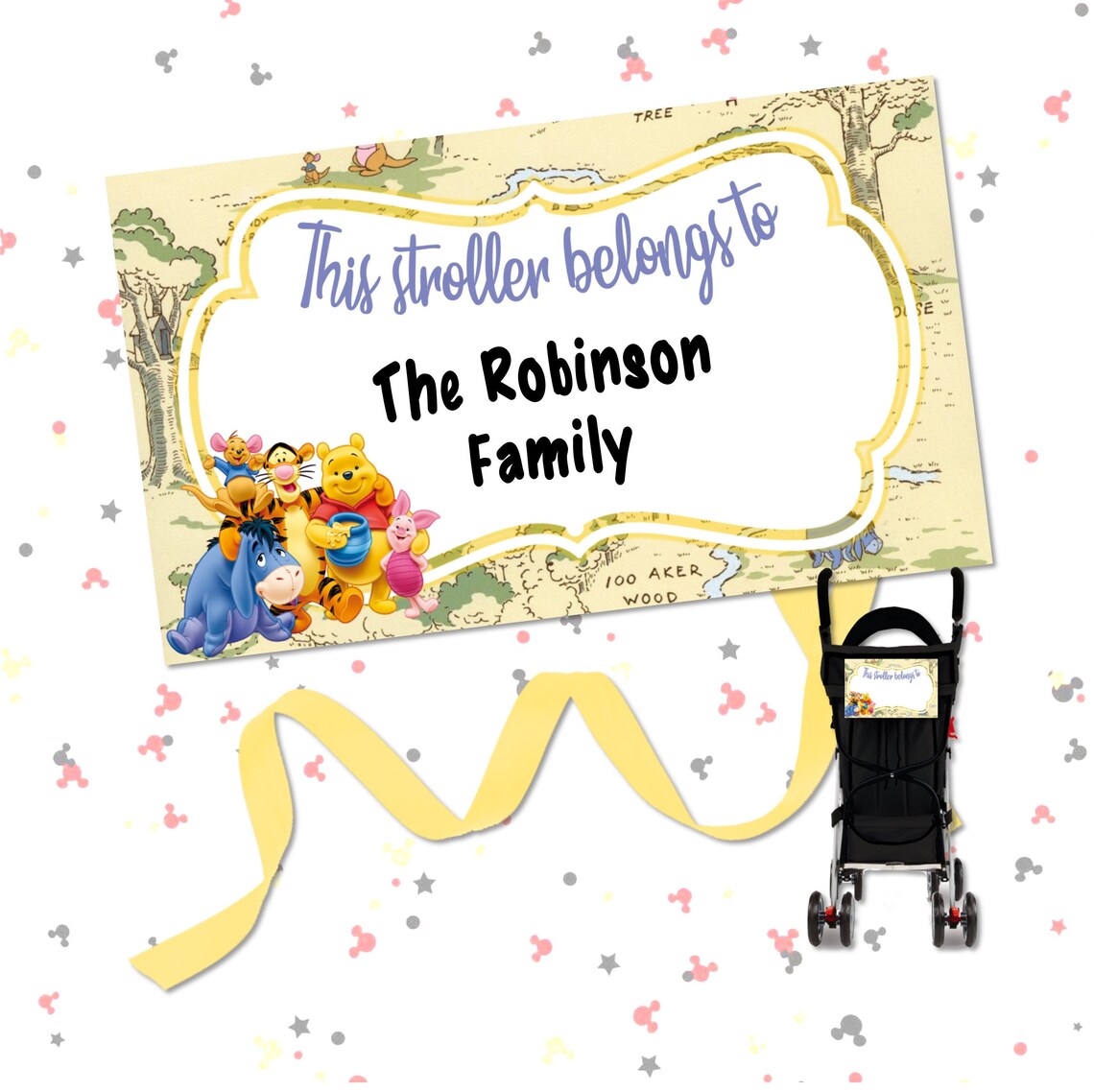DIY Stroller Sign for Disney World Disneyland Identifiers - Etsy España