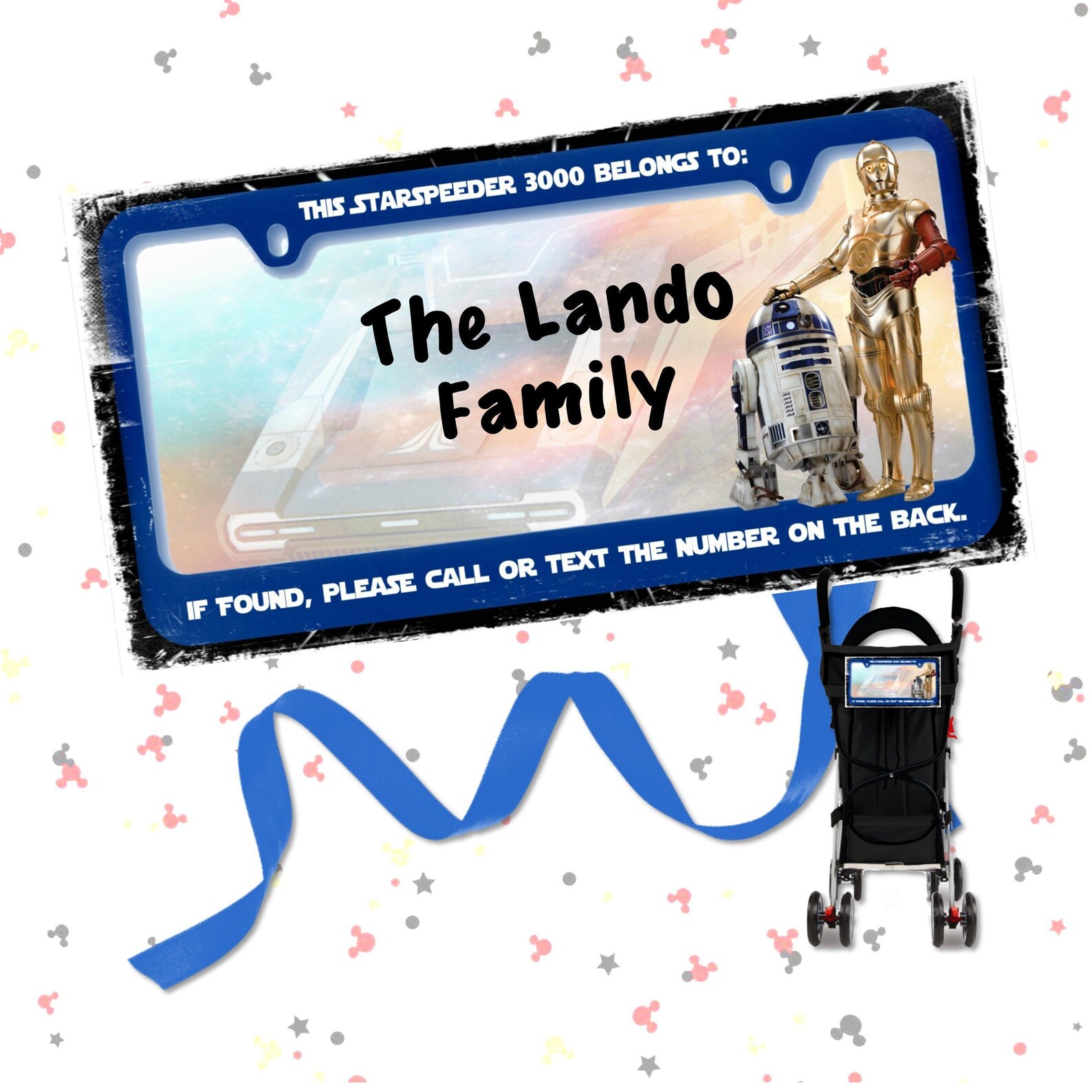 DIY Stroller Sign for Disney World Disneyland Identifiers - Etsy