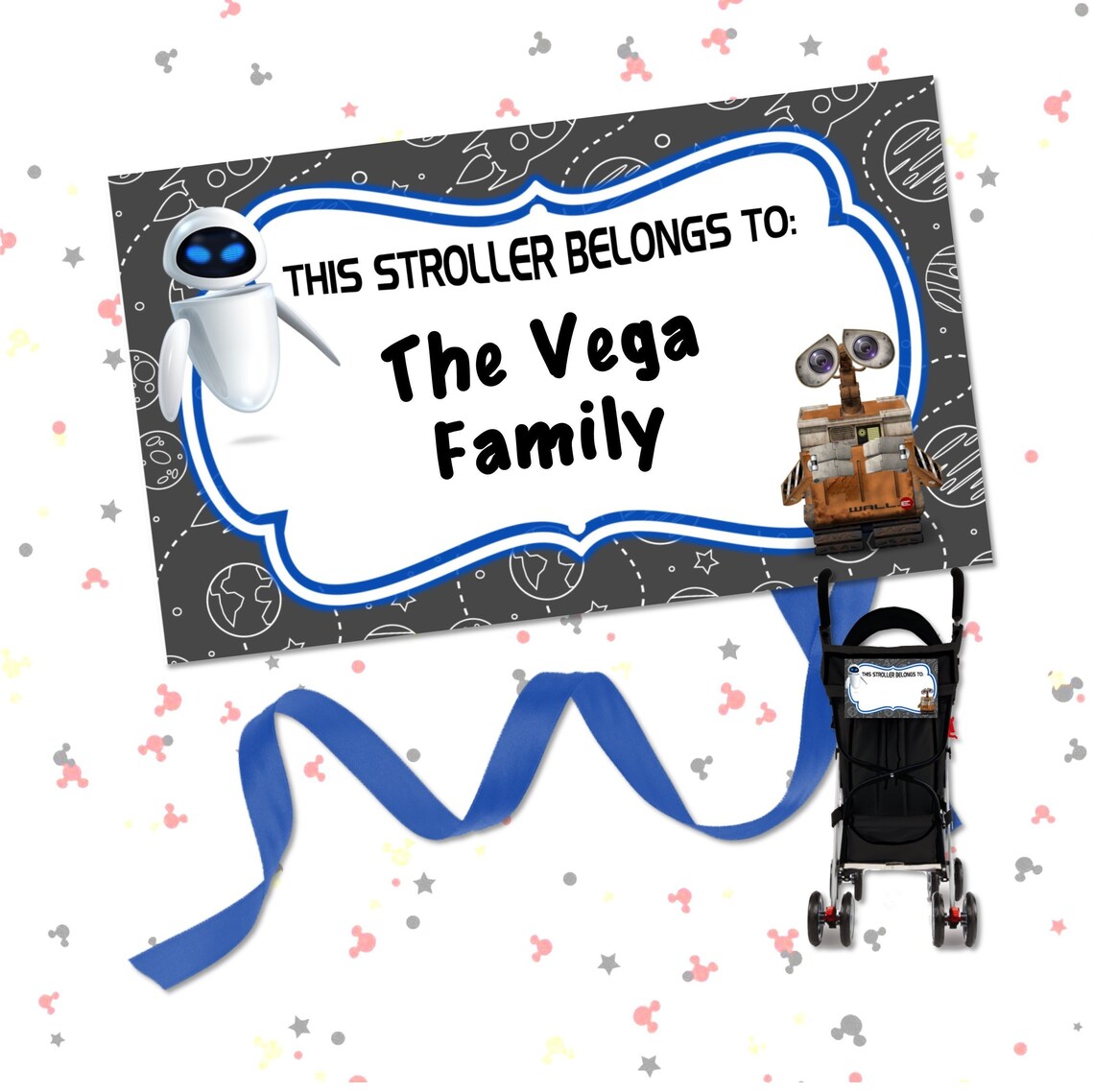 DIY Stroller Sign for Disney World Disneyland Identifiers - Etsy