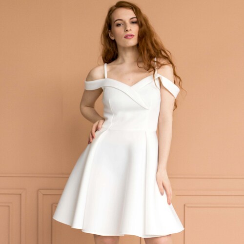 Short White Dress Short Wedding Dress 