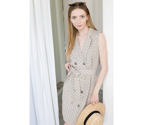 Linen Dress Short Linen Dress For Wedding Guest Elegant Etsy