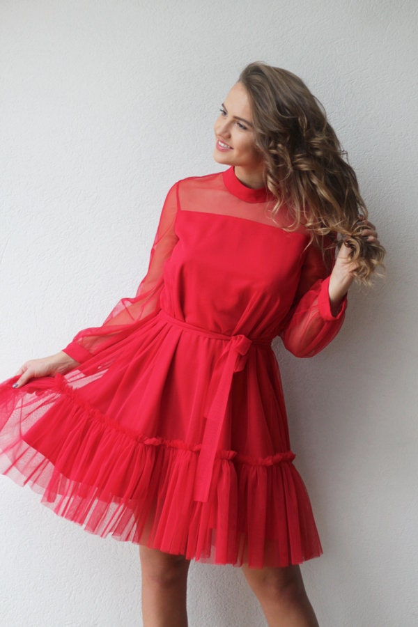 Tulle Dress Women Wedding Guest Dress Cocktail Dress - Etsy