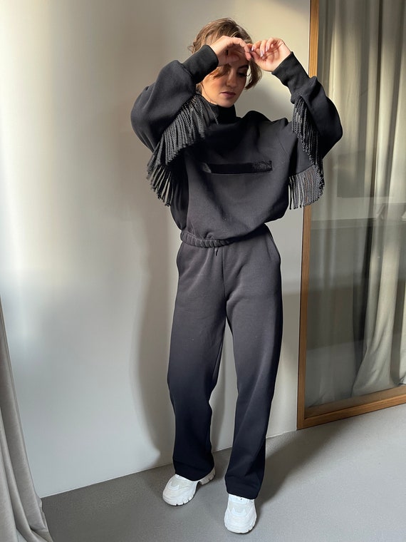 Oversized Hoodie and Sweatpants Set, Womens Jogger Set, Tracksuit Set,  Lounge Wear Tracksuit, Solid Casual Tracksuit, 2 Piece Set Women 