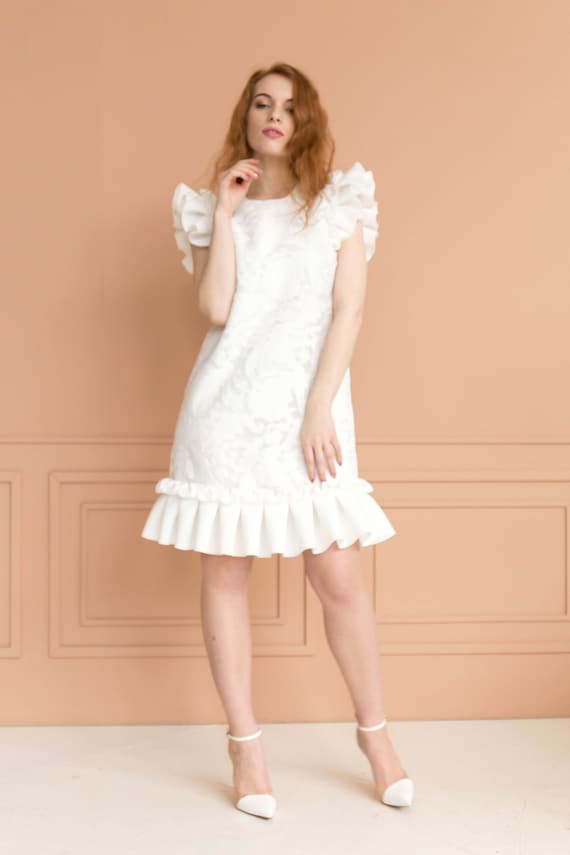 Vestido de novia corto vestido blanco corto vestido de - México
