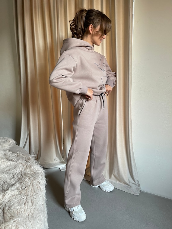 Oversized Hoodie and Sweatpants Set, Womens Jogger Set, Tracksuit Set,  Lounge Wear Tracksuit, Solid Casual Tracksuit, 2 Piece Set Women 