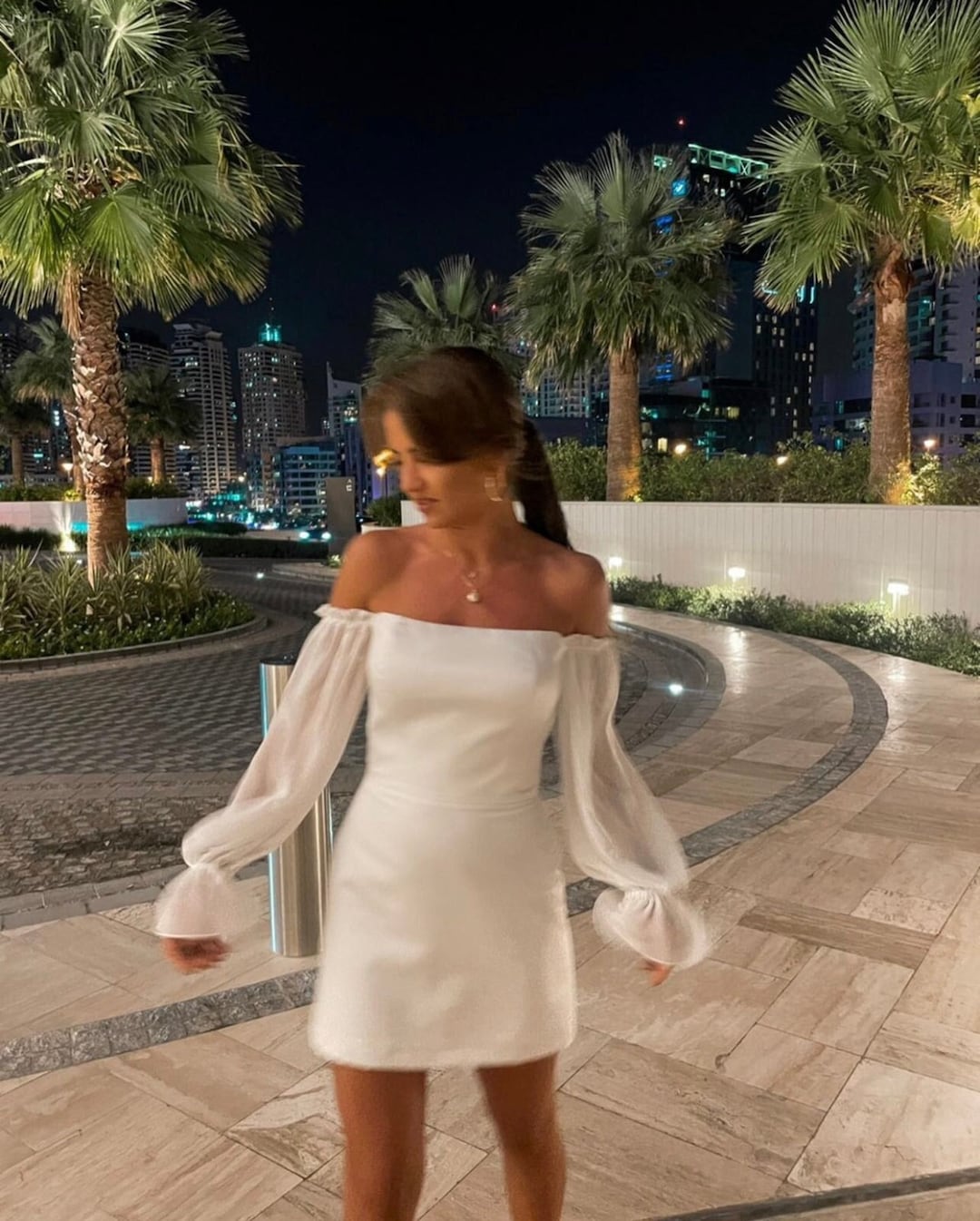 Fancy short white dress deals