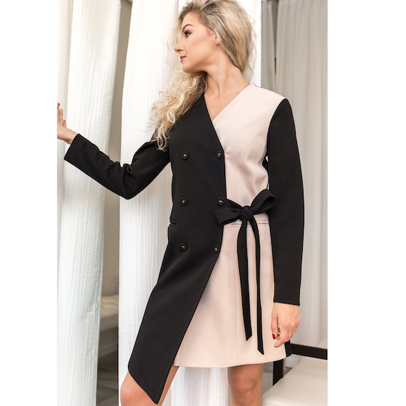 blazer dress wedding guest