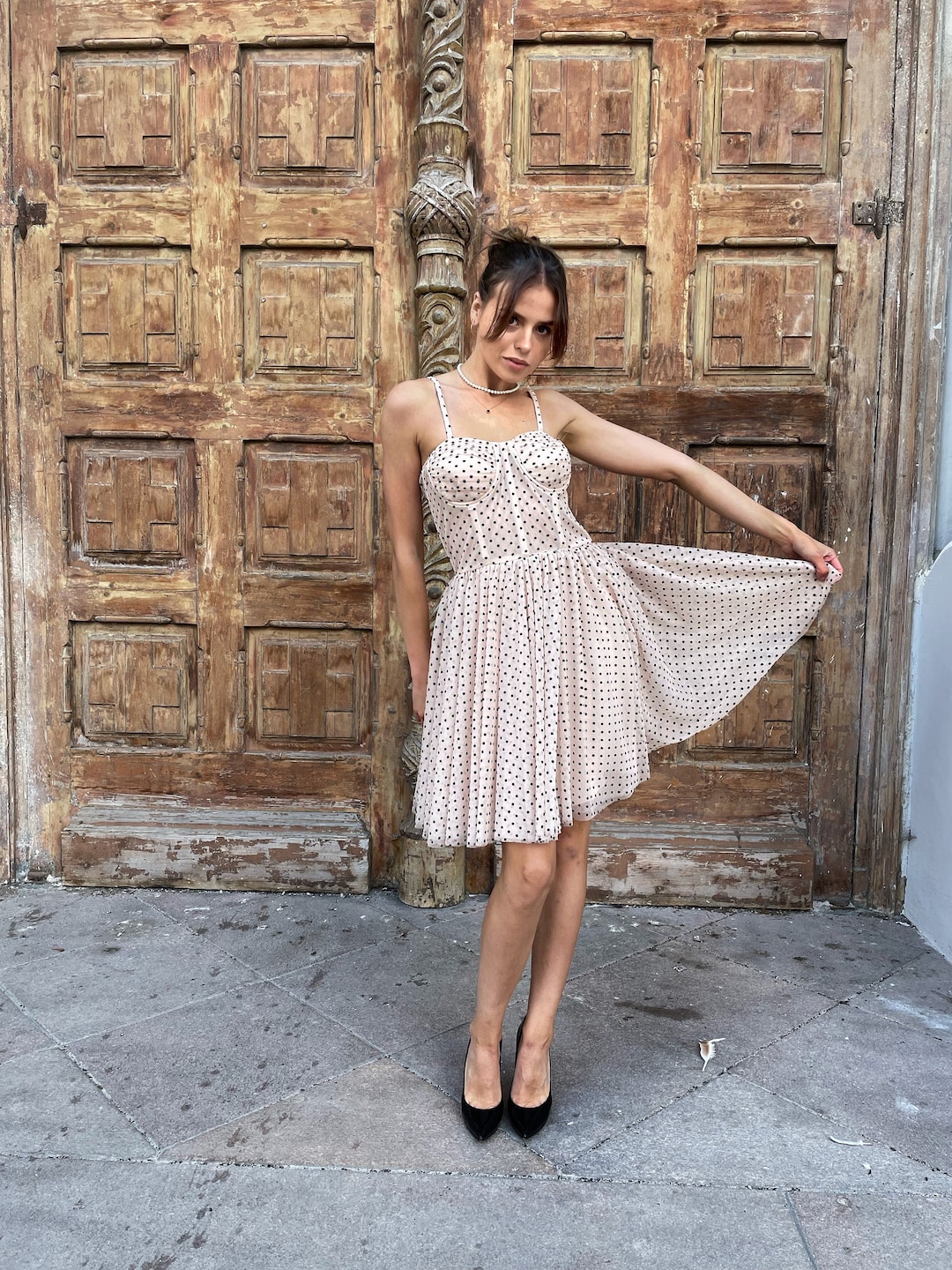 Tul Vestidos Crema Cortos Vestido Corto De Invitada De Boda Beige