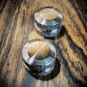 Van Dyke-Harms Low Profile Hand Crafted Knob Set, Heavy Knurl, Custom, Stainless