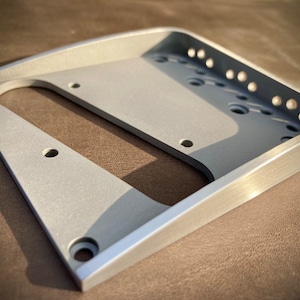 Van Dyke-Harms  Left-Hand Telecaster Hybrid Bridge-With Front Attachment Screws-Stainless