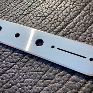Van Dyke-Harms Telecaster Control Plate, Straight Switch w/Toggle, Stainless Steel