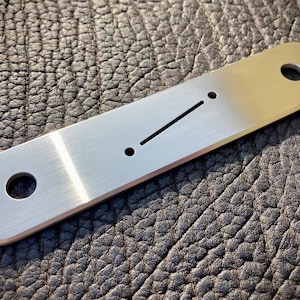 Van Dyke-Harms Telecaster Control Plate, Center Switch, Angled, Stainless Steel