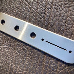 Van Dyke-Harms Telecaster Control Plate, 3-Knob, Straight Switch, Stainless Steel