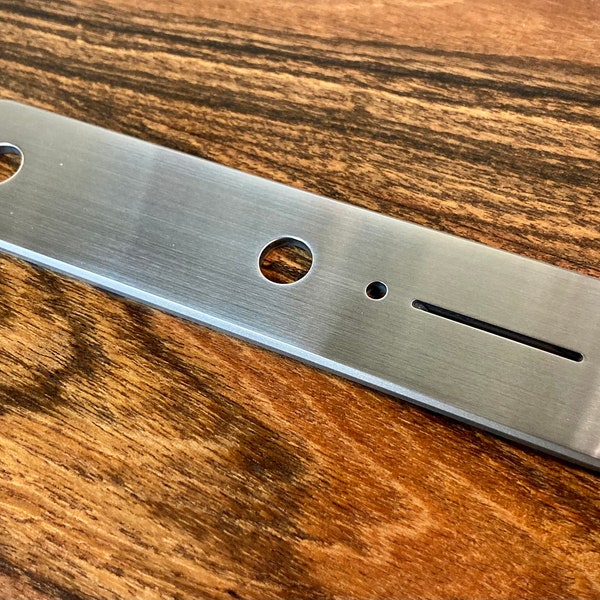 Van Dyke-Harms CNC Machined, Hand Finished, Stainless Steel Telecaster Control Plate