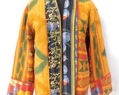Indian Cotton Kantha Vintage Quilted Jacket Reversible Fashionable Ethnic Plus Size jacket Boho Coat