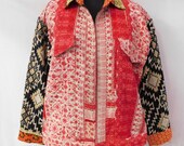 Indian Cotton Kantha Vintage Plus Size Jacket Hippie Fashionable Coat Boho Quilted Long jacket Free shipping