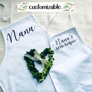 Nana Apron - Grandmother Apron - Gifts for Grandmother - Custom Apron -  Grandmother Gift - Grandparent Keepsakes - Gift for Grandparents