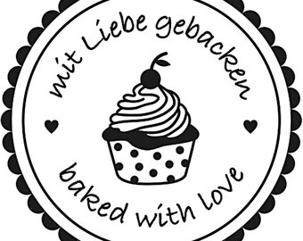 Stempel Cupcake - mit Liebe gebacken