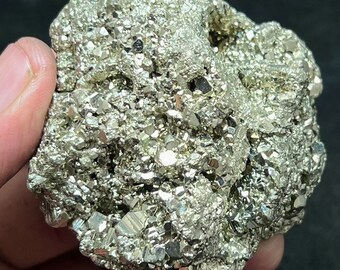 Uncut Pyrite Crystal Cluster | Natural Fools Gold Mineral Specimen 239g